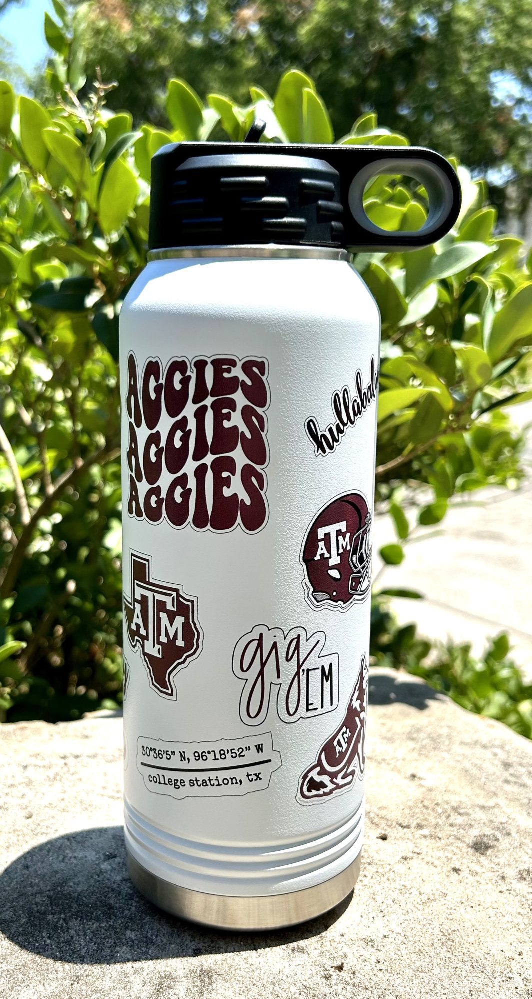 NCAA Texas A&M Aggies Personalized Stainless Insulated Beer Can Holder
